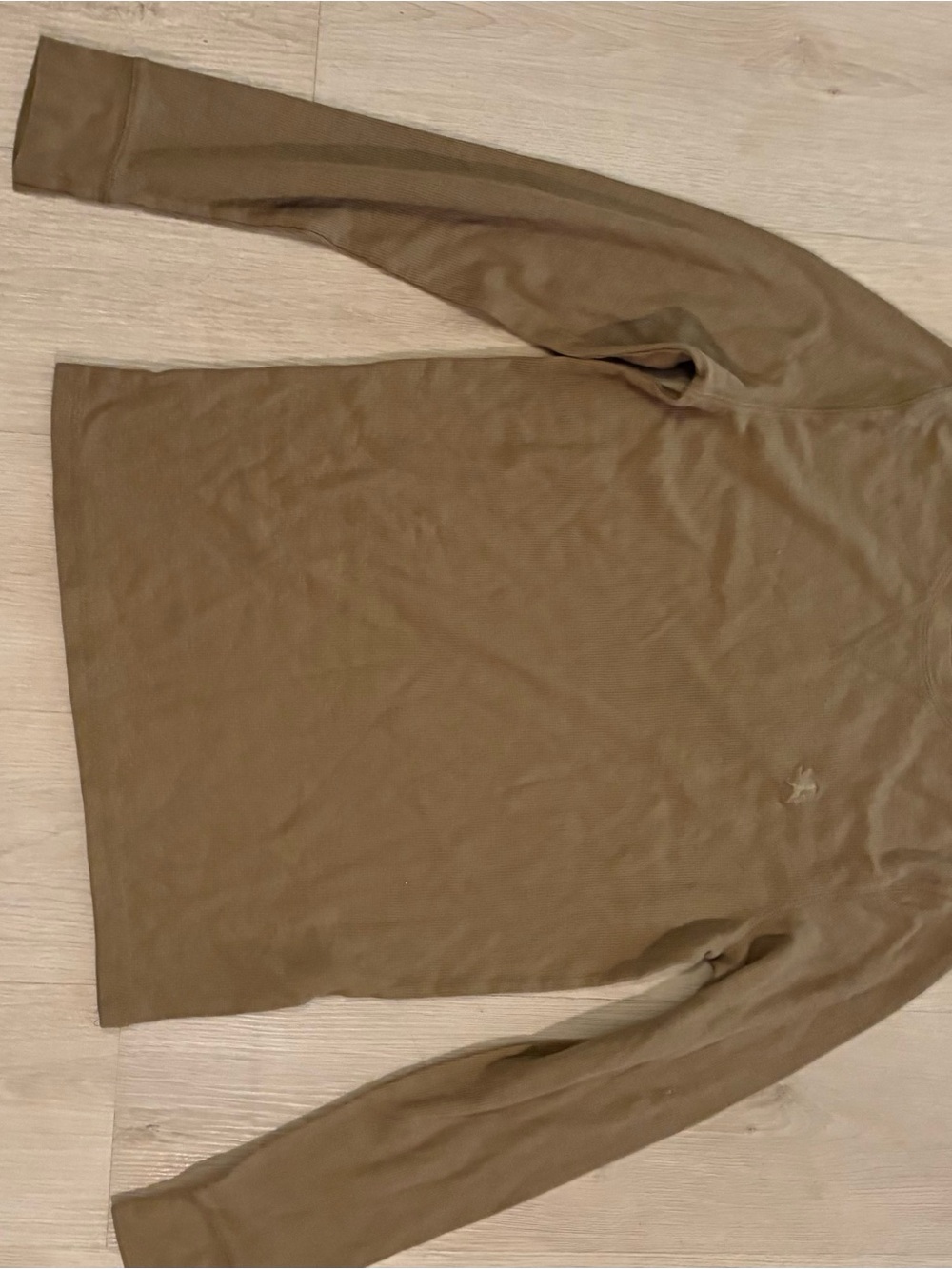Express Men's Long Sleeve Crewneck Shirt - Olive Brown